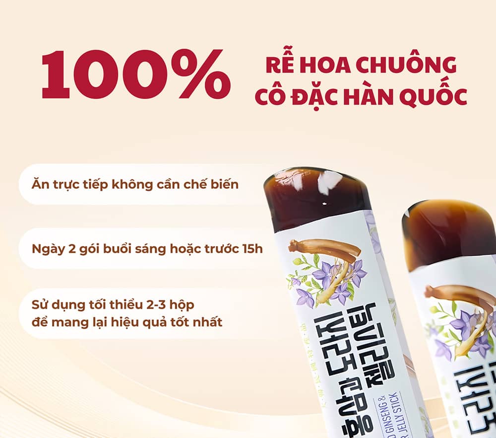Hồng Sâm Hoa Chuông Daedong 20g x 30 Stick Dạng Thạch Cao Cấp Hàn Quốc 3 Hồng sâm Daedong dạng thạch